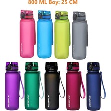 Herovia 800ML -Yeni Ebat-Boy 25 Cm-Tritan Su Matarası Bpa Koku Sızdırma Yok Kırmızı