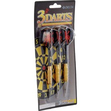 Herovia Dart Oku (3’lü Set) - Çelik Uç + Pirinç Gövde + Renkli Kanat - Dart Oku Seti, 20 gr