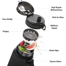 Herovia Fiftyfifty 500ML Çift Renk Softtouch Ff Collection Tritan Su Matarası Mavi-Turkuaz