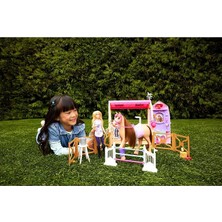 Herovia Oyuncak Ahır Oyun Seti, Oyuncak Bebek, At ve Aksesuar, 6 Oyun Alanı ile 25'den Fazla Parça, Barbie Mysteries'ten Esinlenilmiştir: Gizemli At Macerası", HXJ44