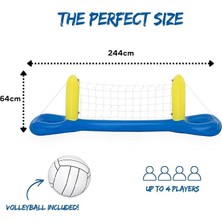 Herovia - Şişirilebilir Voleybol Ağı, 244 x 64 cm