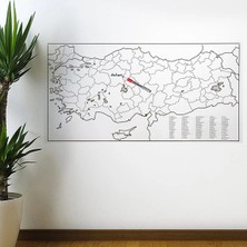 Yakup Tokatlı Moda Dilsiz Yazılabilir Manyetik Türkiye Haritası 110 x 56 cm