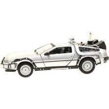 Herovia 22441 327-7009 Back To The Future De Lorean Geleceğe Dönüş Bölüm 2 1:24 Model Araba, Kahverengi, Standart