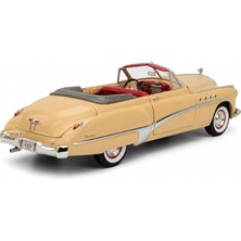 Herovia 1:18 1949 Buick Roadmaster Model Araba, Koleksiyonluk Diecast Klasik Amerikan Araç Modeli, Detaylı Metal Oyuncak ve Sergileme Arabası MM-73116 (Metalik Sarı)