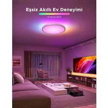 Herovia Rgbww + Rgbıc Yuvarlak Akıllı Tavan Armatürü 12 Inç H80A1C01