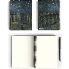 Herovia Van Gogh/starry Night Over The RHONE,1888 | Spiralli Defter 04 | A5 | Çizgisiz | 100 Sayfa