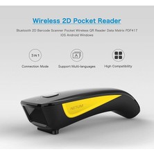 Herovia C750 Kablosuz Barkod Okuyucu Bluetooth Uyumlu, Küçük Cep USB 1d 2d Envanter Için Qr Kod Tarayıcı, Tablet iPhone iPad Android Ios Pc Pos Için Barkod Görüntü Okuyucu