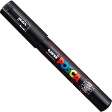 Herovia Pc-1m Boya Sanatı Markör Kalemleri - Kumaş Cam Metal Kalem - Siyah + Beyaz (Her Birinden 1 Adet)