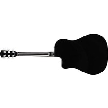 Herovia CD-60SCE Dreadnought Black Elektro Akustik Gitar
