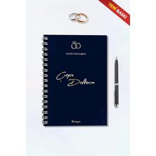 Herovia Defteri, Düğün Planlayıcı, Çeyiz Listesi, Çeyiz, Söz, Nişan, Kına, Balayı, Spiralli, 40 Sayfa, Lacivert