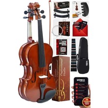 Herovia CVL-741-TYS Profesyonel 1/4 Çocuk Kemanı Seti 6-8 Yaş (Yastık Tel Çanta Yay Susturucu Reçine)
