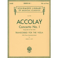 Schirmer Accolay Concerto No. 1 For Viola And Piano Schırmer