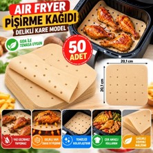 Yakup Tokatlı Moda Ytm 50 Adet Air Fryer Pişirme Kağıdı Tek Kullanımlık Hava Fritöz Yapışmaz Yağlı Kağıt Delikli Model