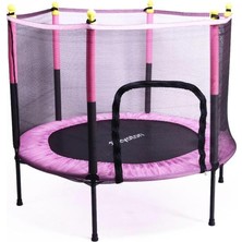 Fileli Büyük Boy Trambolin 120 cm Çap Kolay Kurulum, Tek Ebat, L120PINK, Pembe