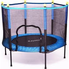 Fileli Büyük Boy Trambolin 120 cm Çap Mavi Kolay Kurulum, Tek Ebat, L120MVV, Mavi