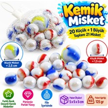 Bezos Kemik Misket File Içerisinde 20 Küçük 1 Büyük Misket