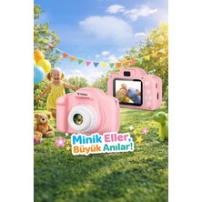 Dijital Fotoğraf Makineleri Çocuk Kamerası 1080P Hd Cmr7 Pembe
