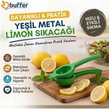 Çetiner Group®  Yeşil Metal Limon Sıkacağı, Manuel Narenciye Sıkma Aparatı