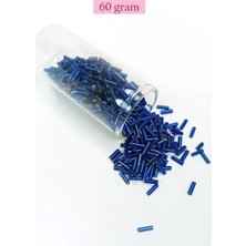 Yakup Tokatlı Moda Ytm- Uzun Boru Kesme Boncuk Çap 2mm Uzunluk 10 mm - 60 Gram - Lacivert - BNC272