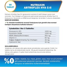 Artroflex Hya-C-Iı Hyaluronik Asit Glukozamin Kondrotin Içeren Takviye Edici Gıda (1 x 90 Tablet)