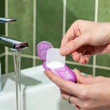 Kağıt Sabun, 20 Yapraklı 5'li Paket, Cepte Taşınabilir Sabun Yaprağı, Seyahat ve Okul Için Pratik El Temizliği, Suyla Köpüren