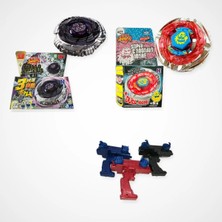 Efotech Beyblade Metal Fusion Set (2 Beyblade 1 Fırlatıcı) - BB122 Diablo Nemesis, BB37 Storm Aquarıum
