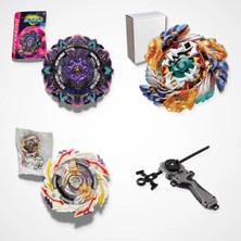 Efotech Beyblade Burst Set (3 Beyblade 1 Fırlatıcı) - B-169, B-122, B-170-02