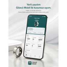 Mobil Akıllı Yüzük Sağlık Egzersiz Takibi Adım Sayar Kalp Atışı Kan Basınç Oksijen Ölçer Su Takibi Adet Döngüsü Uyku Takibi Cihazı Suya Dayanıklı, Gümüş, 11