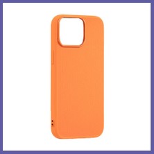 Nida Joko iPhone 15 Uyumlu Karel Silikon Kapak - Turuncu Nıda