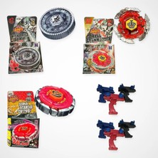 Efotech Beyblade Metal Fusion Set (3 Beyblade 2 Fırlatıcı) - BB104, BB116C, BB55