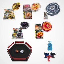 Efotech Beyblade Metal Fusion Set (5 Beyblade 2 Fırlatıcı 1 Arena) - L-Drago, BB60, BB104, BB122, BB89