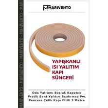 Marivento Oda Yalıtımı Boşluk Kapatıcı Pratik Bant Yalıtım Sızdırmaz Pvc Pencere Çelik Kapı Fitili 3 Metre