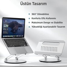 360° Dönebilen Yükseklik Ayarlı Metal Notebook Laptop Standı