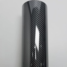 Siyah Karbon Fiber Folyo Kendinden Yapışkanlı Üst Kısmı Koruma Jelatinli Kuvvetli Yapışkan Hava Kanallı Ultra Parlak Özel Kırılmaz Ezilmez Postüplü Ambalajında Gönderim (152CMX30CM)