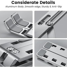 ST-805 10-15.6'' Alüminyum Katlanabilir Laptop Dizüstü Bilgisayar Macbook Standı