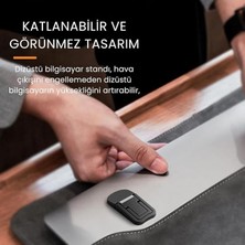 Metal 2 Adet 7mm 3m Yapışkanlı Katlanabilir Ultra Mini Laptop Standı,2 Açılı Laptop Yükseltici