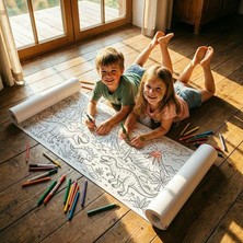 Ahes Kağıdı Dev Rulo Dinazorlar Dünyası 4 Metre 45CM Genişlik