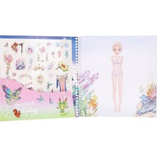 Ahes 13439 Topmodel Dress Me Up Fantasy Kitabı 24 Sayfa Önceden Basılmış Kendiniz Tasarlayın, Dahil 11 Sayfa Çıkartma, Çok Renkli