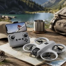 Ahes Pro Kameralı Mini Drone, Telefon Bağlantılı Kumandalı Quadcopter, Koruma Halkalı Başlangıç Seviyesi Drone