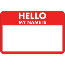 Ahes Sticker, Hello My Name Is Isimlik, Okul Etiketi, 4.5x3 Cm, 180 Adet (10 Sayfa) Tek Ebat