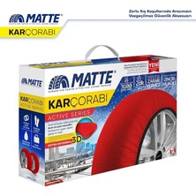 Ahes Lastik Kar Çorabı Kar Zinciri Muadili Yüksek Kalite Tekstil Kar Zinciri Active Series (Medium)