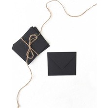 Ahes Minik Zarf, 7x9 cm 25 Adet (Siyah)