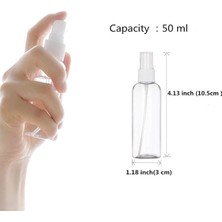 Ahes x 50 ml Sprey Şişesi, Şeffaf Boş Ince Sis Püskürtme Şişesi, Seyahat - Plastik Parfüm Püskürtücü, Boş Sprey Şişesi, Püskürtme Şişesi
