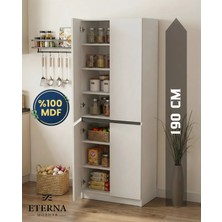 Eterna Mobilya 4 Kapaklı Çok Amaçlı Dolap | Mutfak Dolabı | Kiler Dolabı | Erzak Dolabı
