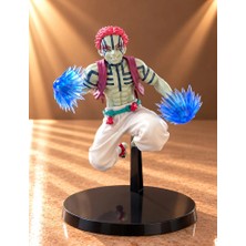 Emt Pazarlama® Demon Slayer Akaza Üst Ay 3 Mavi Alev Efektli Anime Figürü 20 cm ALK6593