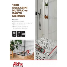 MSP 100D Duşkabini, Mutfak ve Banyo Silikonu, ŞEFFAF,%100 Silikon, Hızlı Kuruyan, Küf Tutmaz, Su Geçirmez,sararma Yapmaz