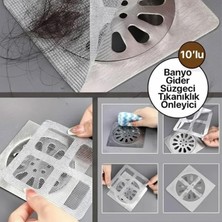 MSP Adet Yapışkanlı Banyo ve Duş Gider Süzgeci – Tek Kullanımlık Saç Toplayıcı Filtre – Tıkanıklık ve Haşere Önleyici Hijyenik File Bant – Küvet ve Lavabo Için Pratik Çözüm
