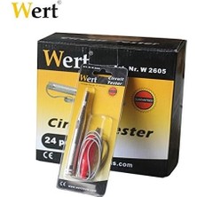MSP W 2605, Oto Elektrik Kontrol Kalemi, Metal Gövdeli, 6/24V, Gri, Kırmızı