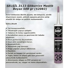 MSP Silikonize Mastik Beyaz 500 Gr, 10 Adet
