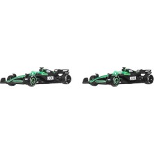 Mythriva Hot Wheels Premium Formula 1 Oyuncak Arabaları, 2 Adet 1:64 Ölçekli Metal Kıck Sauber Formula 1 Yarış Arabası, 27 Numaralı Nico Hulkenberg ve 5 Numaralı Gabriel Bortoleto, JMM92